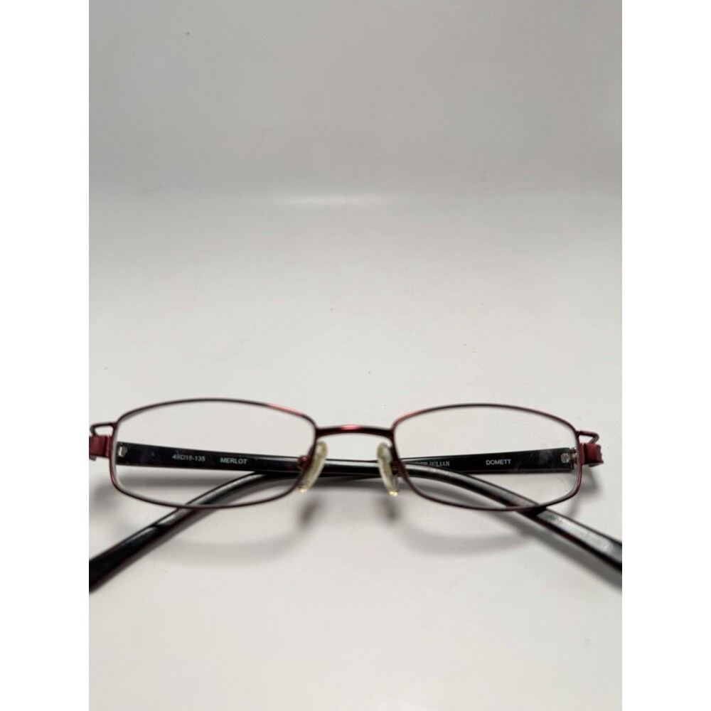 Alexander Julian Domett Eyeglasses Frames Only 49-18-135 Merlot Red Black